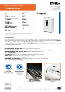 KOBRA Hybrid brochure (opens specifications)