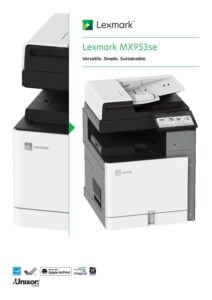 Lexmark MX953se brochure (opens specifications)